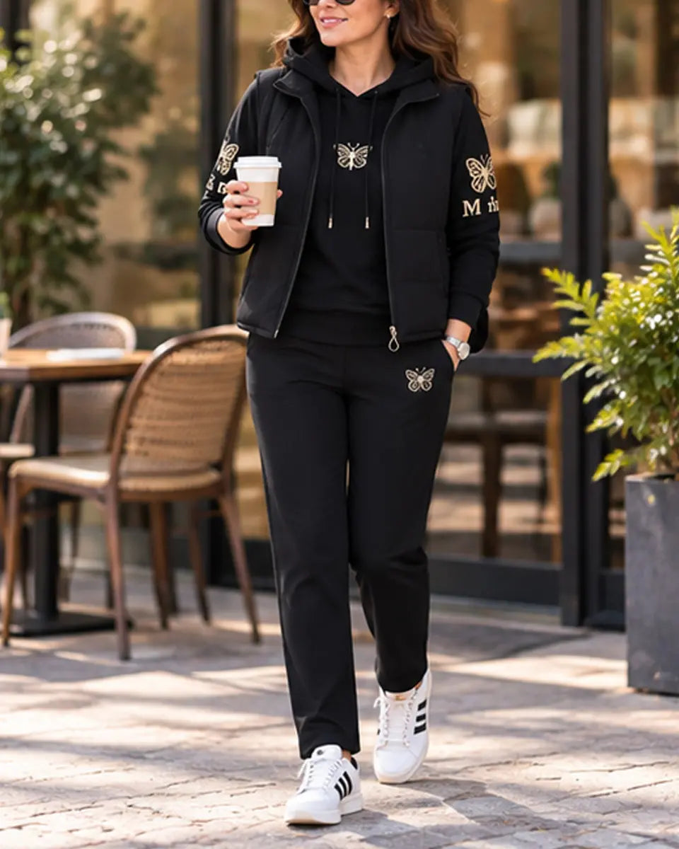 Novi trodijelni casual set iz 2026. (prsluk + top + hlače)