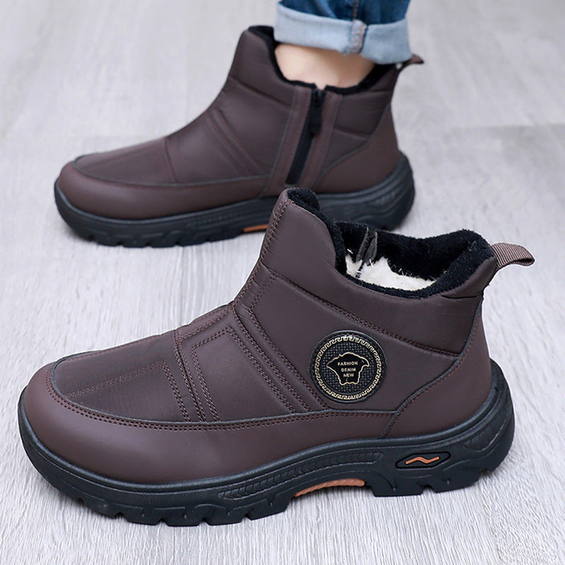 🏆【39-44】🔥Męskie nowe, zimowe, ciepłe, wsuwane buty śnieżne z podszewką z polaru