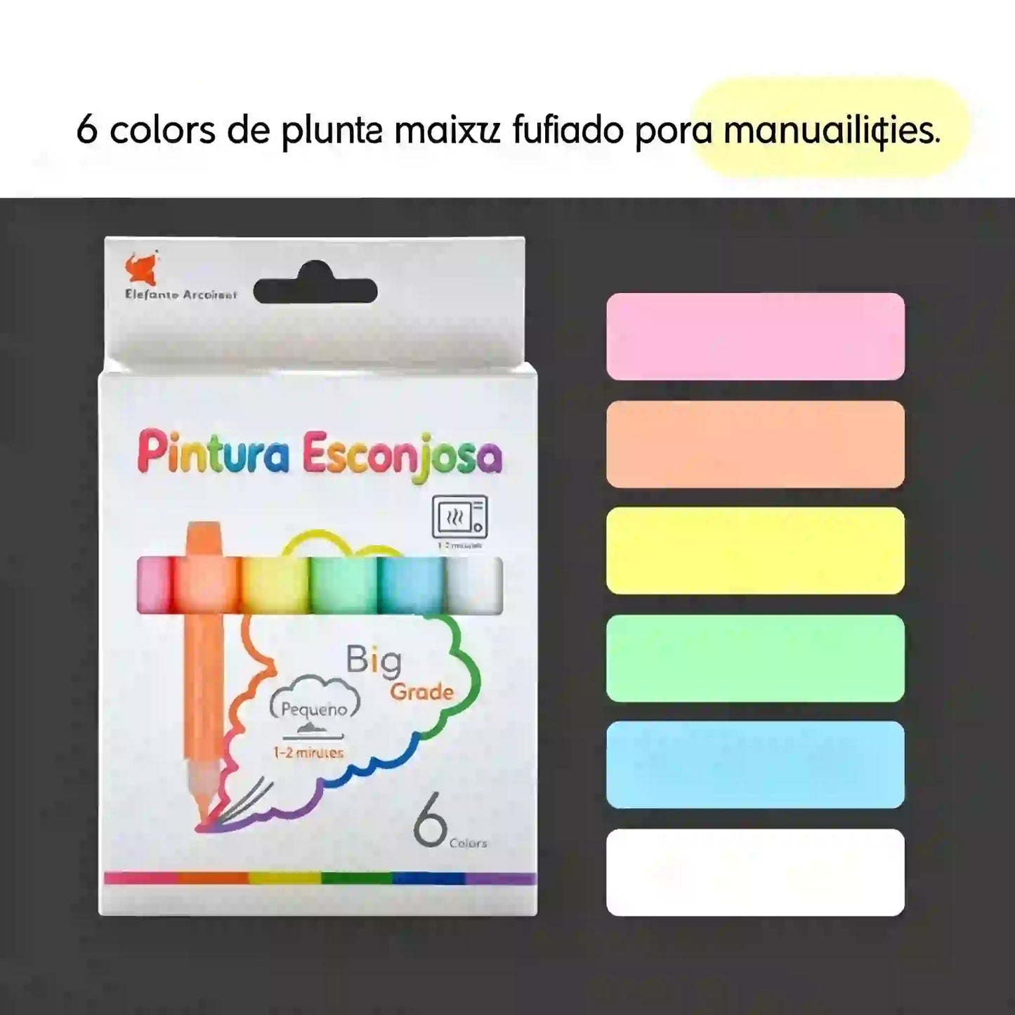 3 cajas por 29 euros [18 botellas en total] 🎨✨ Pintura en gel para palomitas de maíz DIY: bolígrafo expansible 3D - Seguro, ecológico y no tóxico