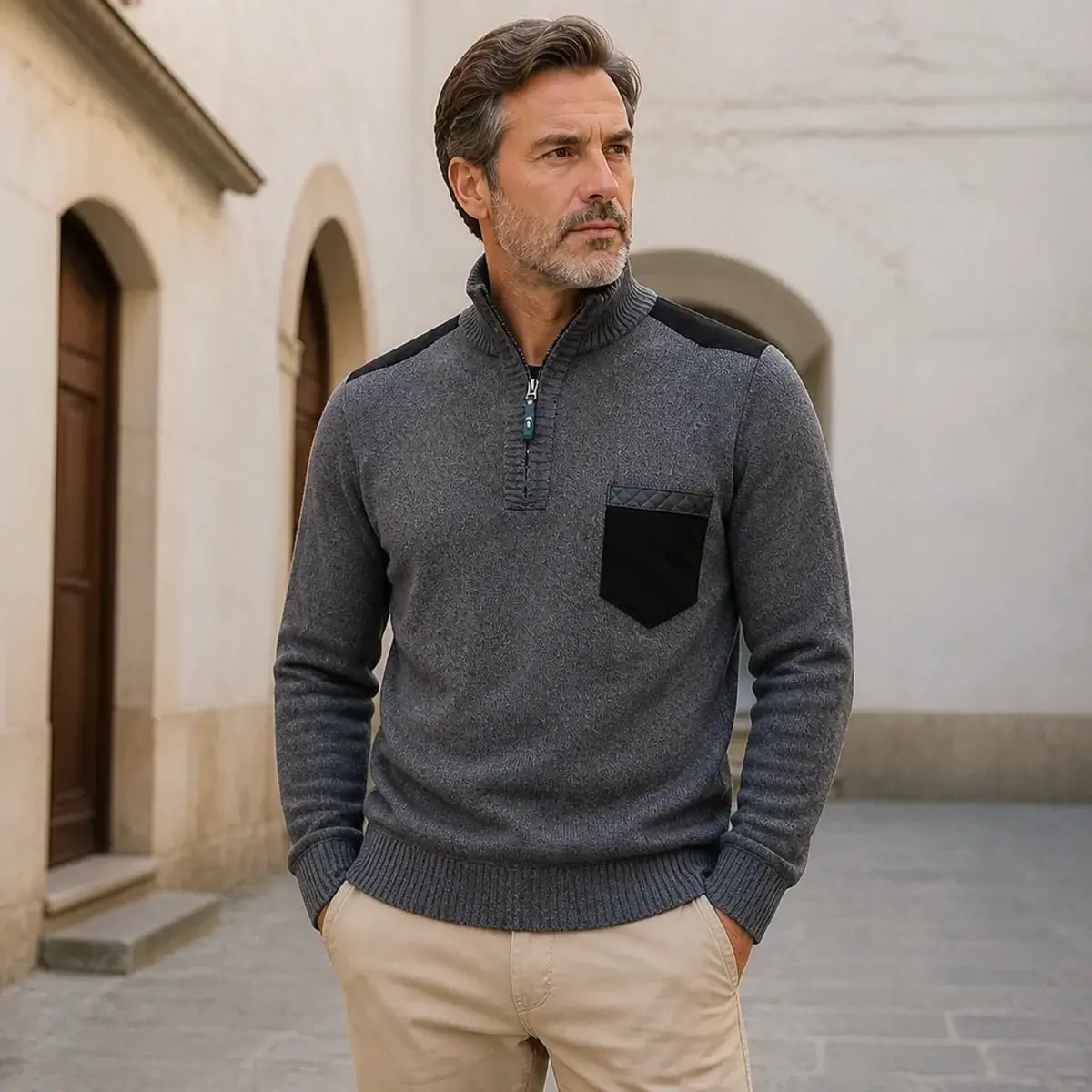 ❤️‍🔥【M-3XL】Jersey informal con cremallera para hombre, colección otoño/invierno