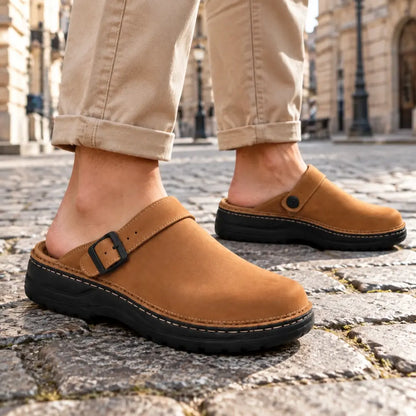 【38-48】 Unisex multifunkční ležérní pantofle z pravé kůže s měkkou podrážkou