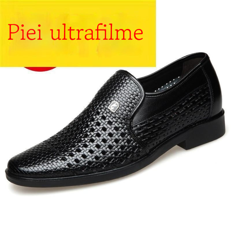 [38-44] Sandalias casuales transpirables de cuero genuino perforado para hombre, ideales para el verano, con suela suave y antideslizante.