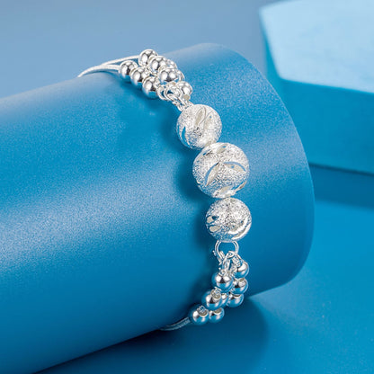 😀👉【Kup 1, a 1 dostaniesz gratis】✨Prosta, wielowarstwowa bransoletka z koralików na szczęście, srebro próby 925