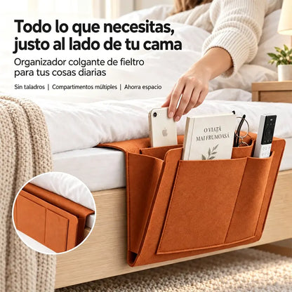 Compra 1 y llévate 1 gratis🛏️✨ Organizador Colgante para Cama de Fieltro | Bolsa de Almacenamiento Extra Resistente sin Taladro para Dormitorio