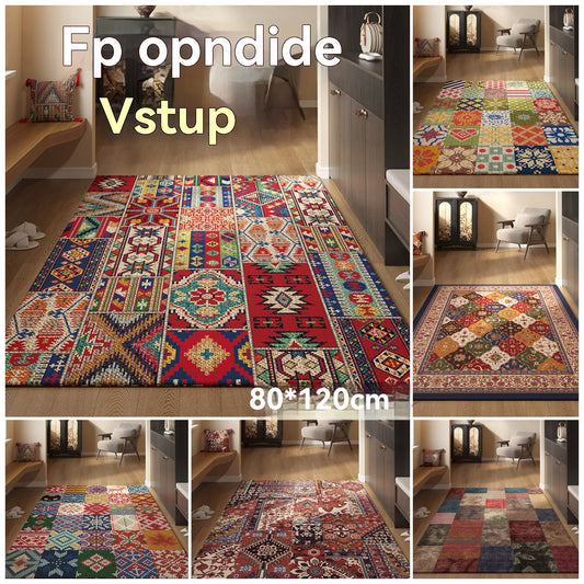 🔥✨【80*120CM】Vstupná rohožka v perzskom štýle, protišmyková a prachotesná, krištáľový zamat.