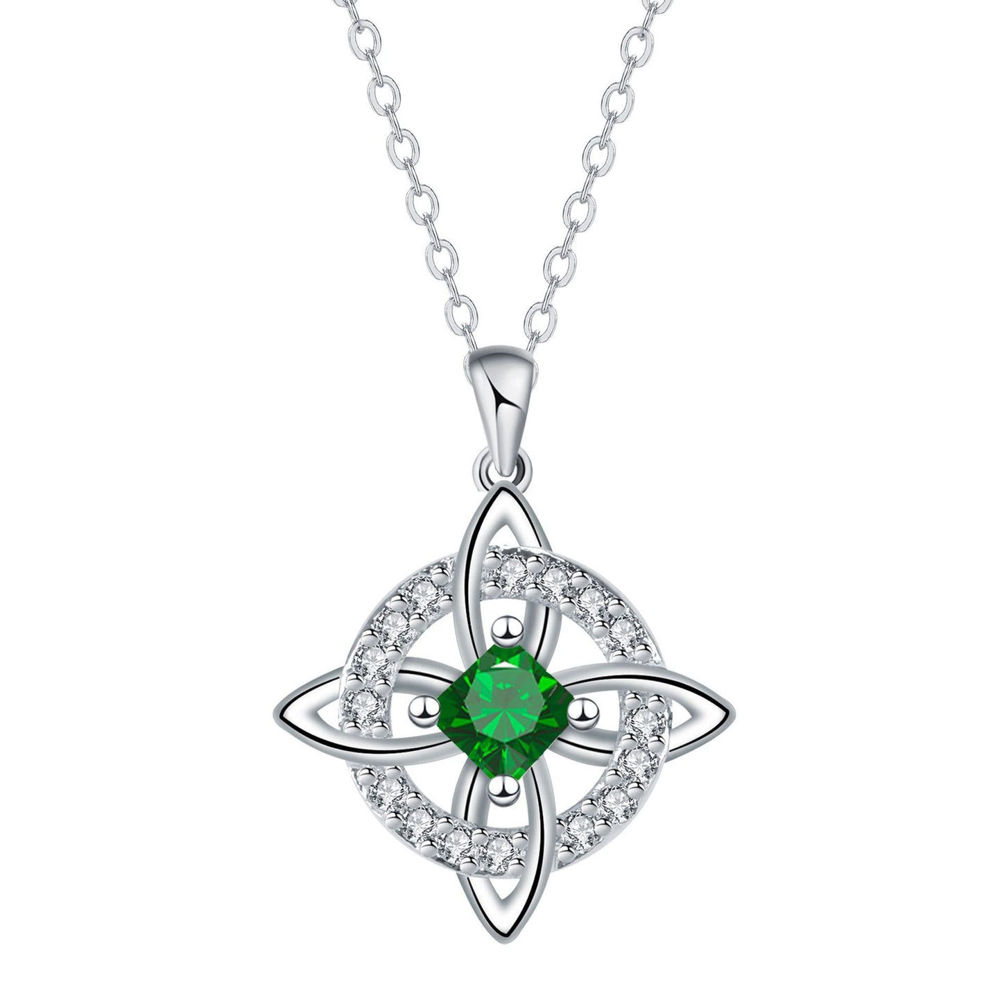 Collar místico de nudo de bruja con piedra de nacimiento 🔮💞 Protege a tus seres queridos