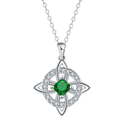 Collar místico de nudo de bruja con piedra de nacimiento 🔮💞 Protege a tus seres queridos