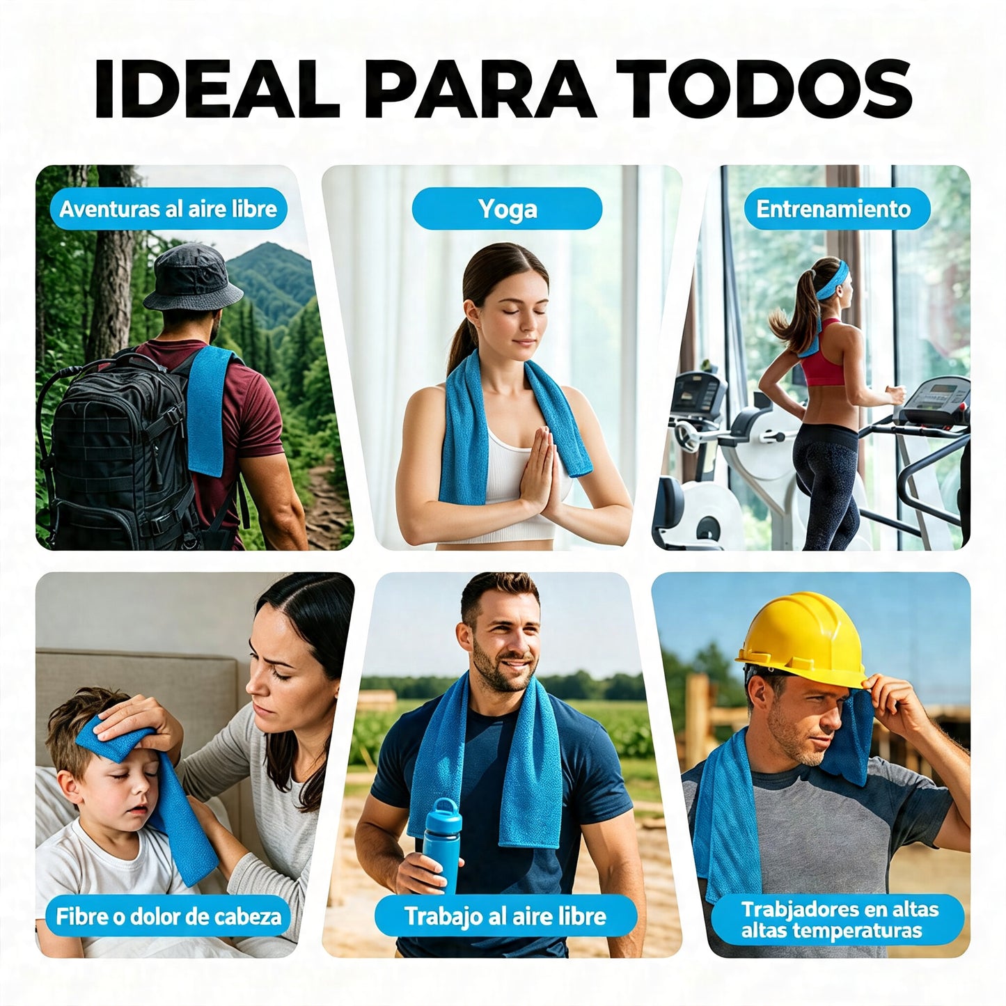 🎁 Compra 1 y llévate 1 gratis: 2 unidades por 29€ 🧊 Toalla refrescante instantánea con estuche de silicona de regalo – frío al instante, reutilizable y lista para cualquier aventura ✨