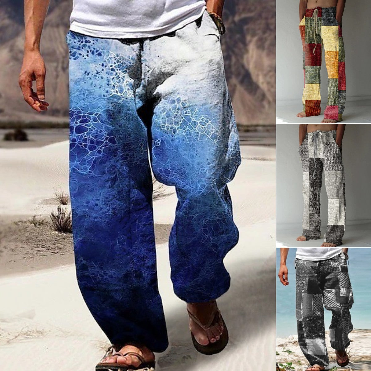 ✨👖【🌈Obmedzené zásoby】【S-6XL】😍 Pánske úzke nohavice z bavlny a ľanu pre väčšie veľkosti, ležérne, voľný bohémsky štýl