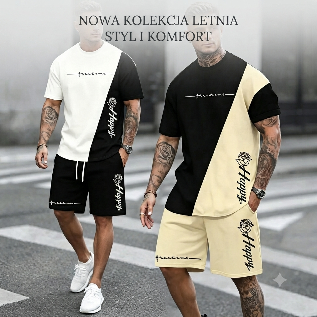 【Plaćanje pouzećem】Novi muški sportski set u boji - ležeran i udoban.