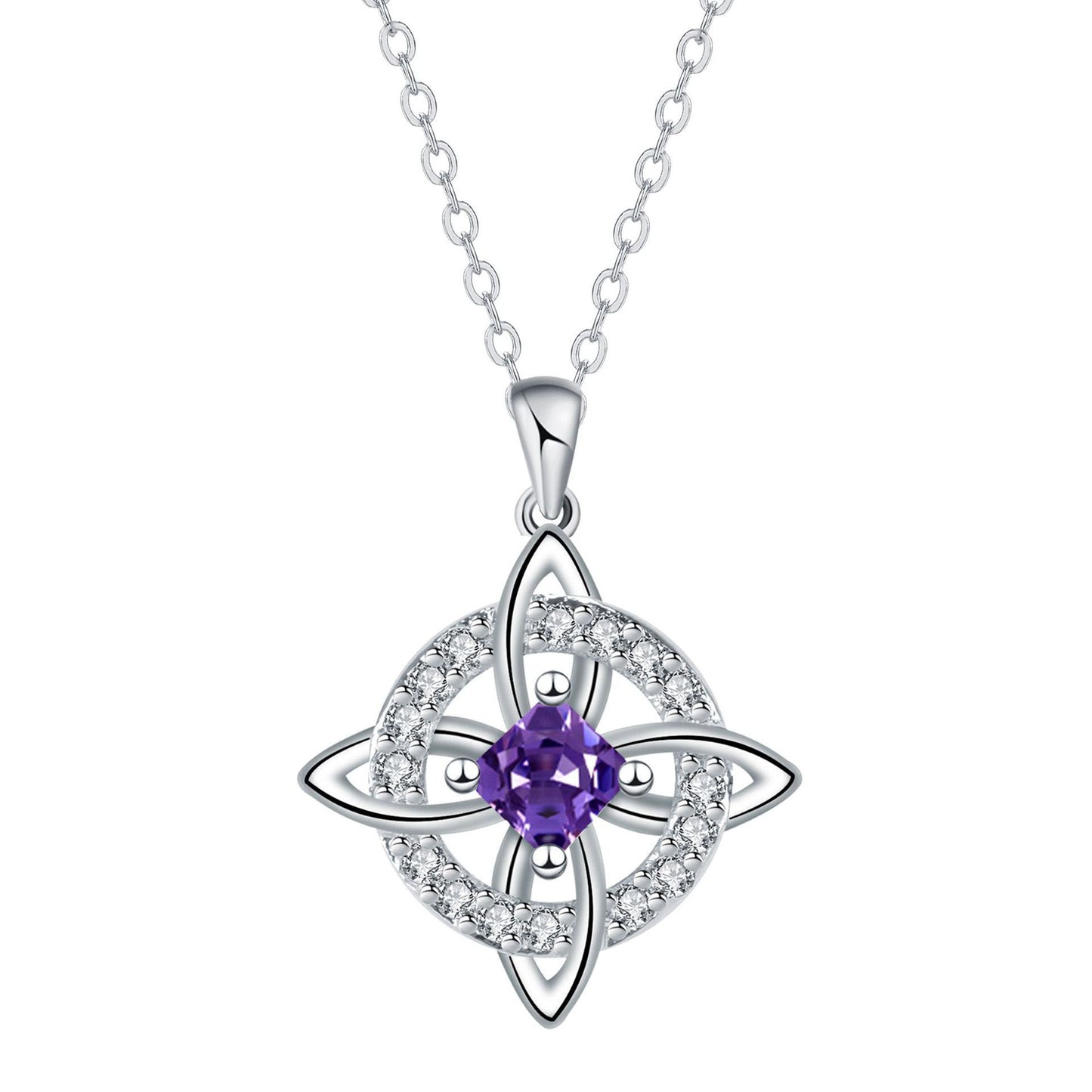 Collar místico de nudo de bruja con piedra de nacimiento 🔮💞 Protege a tus seres queridos