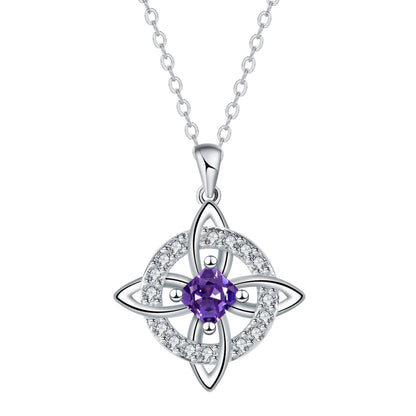 Collar místico de nudo de bruja con piedra de nacimiento 🔮💞 Protege a tus seres queridos