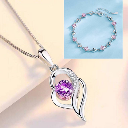 ✨✨【Купете 1, вземете 1 безплатно】💎Комплект гривна + колие "Сърцето на океана" от сребро 925