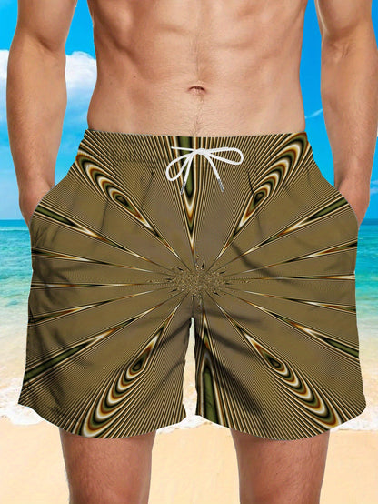 🔥🌴【S-6XL】Nove muške široke ležerne kratke hlače za plažu s geometrijskim printom/brzosušeće sportske hlače