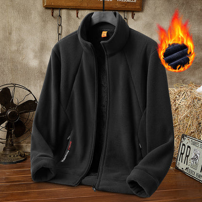 🔥【M-4XL】Chaqueta de Terciopelo Grueso de Lana para Hombre, Talla Grande, Cálida y Cómoda para Otoño e Invierno