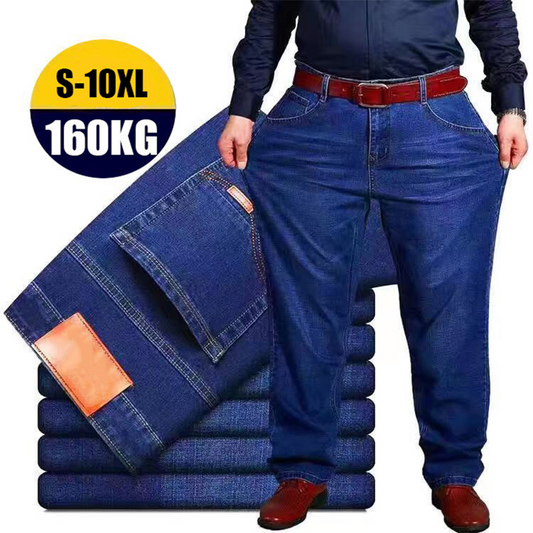 👖😎【50% popusta🔥】【S-10XL】😍 Muške rastezljive traperice većih veličina, ležerne široke hlače, nosivost preko 160 kg