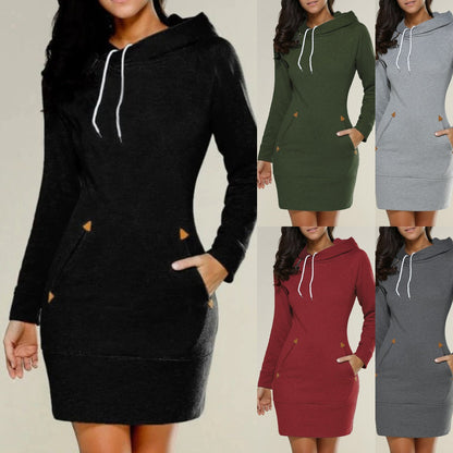 🔥🔥💥【S-5XL】Nova jesenska ženska suknja s kapuljačom dugih rukava 2025