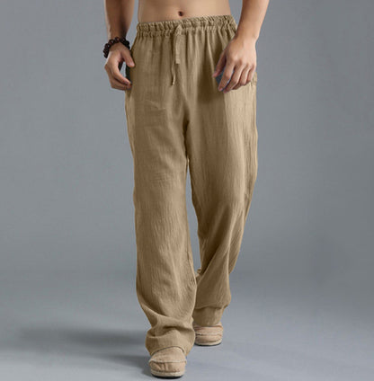 👖🌿【50% popusta 🔥】【S–5XL】😍 Muške ležerne lanene hlače u velikim veličinama, široke i prozračne duge hlače, 8 boja