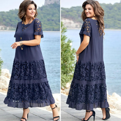 🔥💖【S-5XL】👗2026 nova modna haljina sa šupljim čipkastim uzorkom, udobna i prozračna, velika i labava