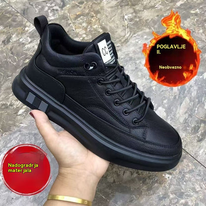 😎👍【39-44】Nowe męskie wodoodporne buty casualowe ze skóry i aksamitu, bawełniane, na jesień i zimę 2025.