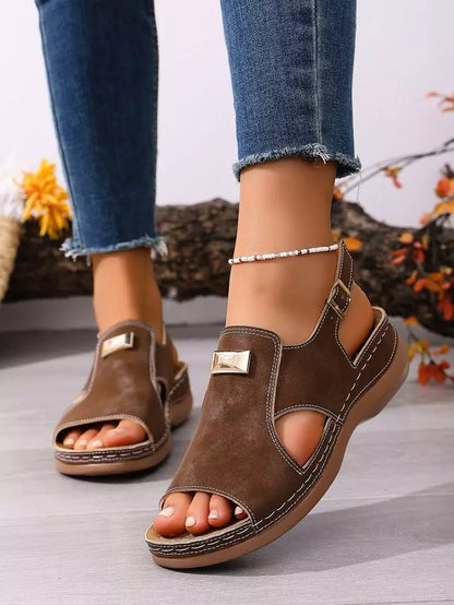 👡Modne i elegantne sandale s elastičnom trakom za žene većih veličina｜Udobnost i visina｜Veličine 36-43