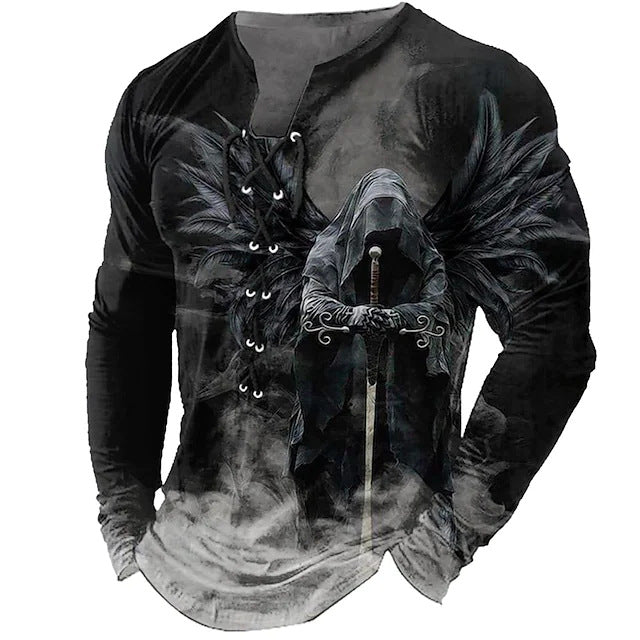 💥【S-4XL】Muška ležerna majica dugih rukava s 3D printom lavova