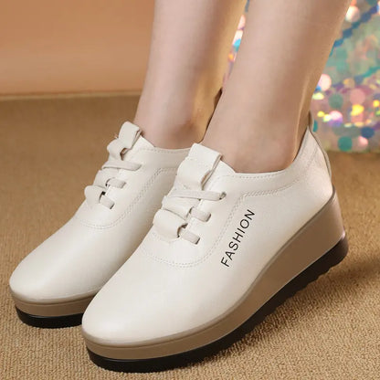 50%OFF🔥【35-42】Zapatos de piel para mujer con suela gruesa, nueva tendencia de otoño