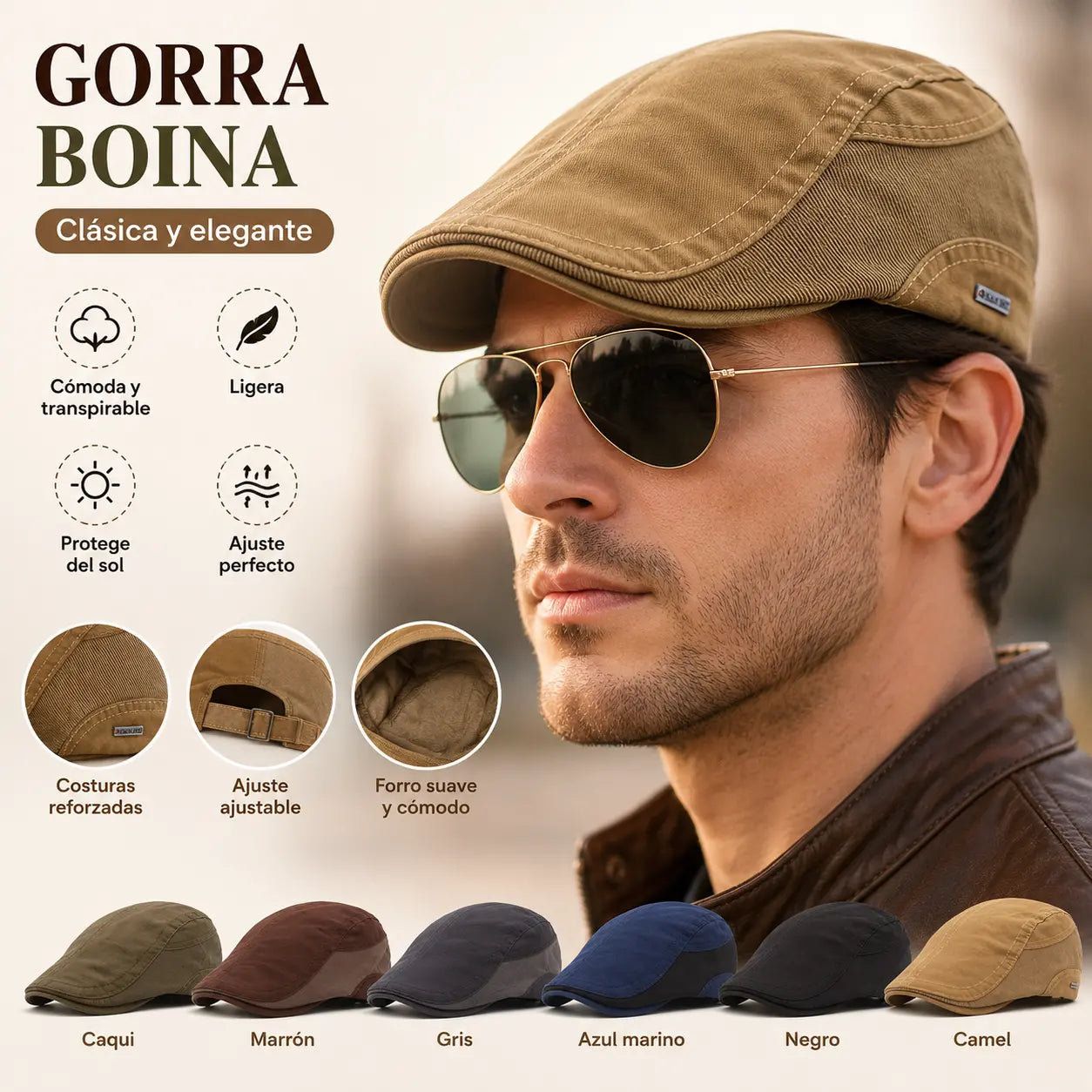 ✨🧢 Boina informal para hombre: cómoda y elegante.