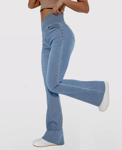 👖【XS-4XL】Traperice visokog struka, uskog kroja i zvonastog kroja koje podižu bokove