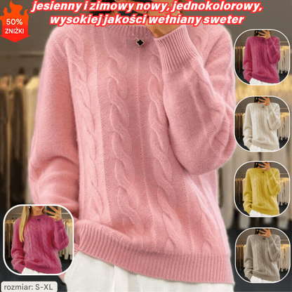 🔥✨【Jesienny nowy styl】【S-2XL】2025 Jednolity kolor Wysokiej jakości miękki i wygodny wełniany sweter