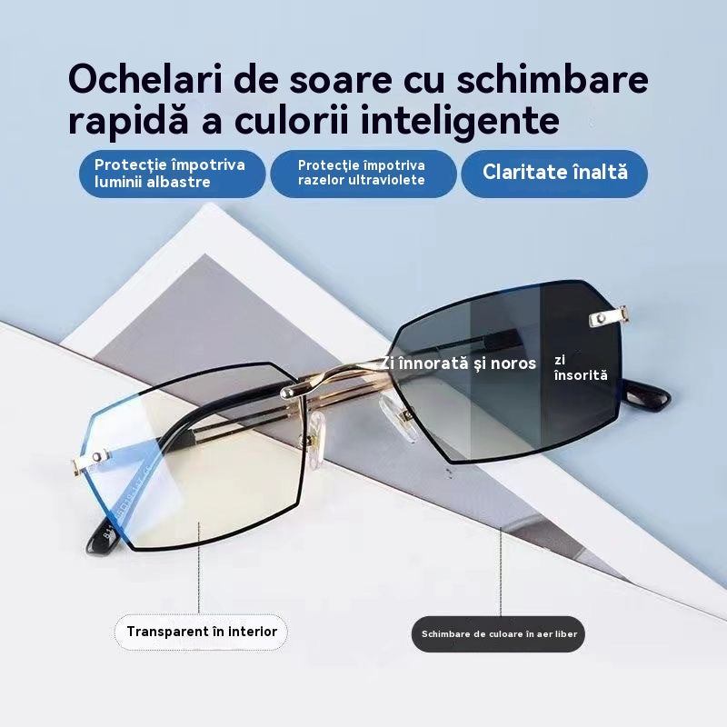 ✨🕶【Reducere limitată în timp】Ochelari de citit fotocromatici inteligenți noi pentru bărbați și femei, ochelari care blochează lumina albastră