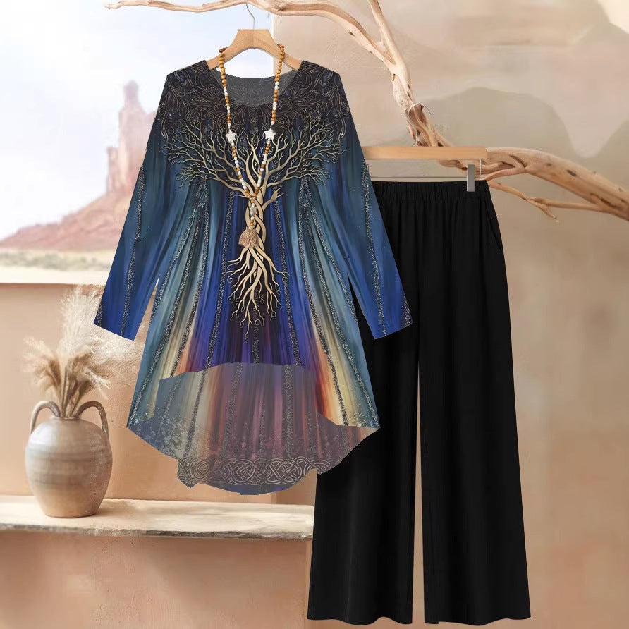 ⏳Vremenski ograničena ponuda⏰【50-120 kg】👚Žensko ležerno odijelo s točkicama, širokog kroja