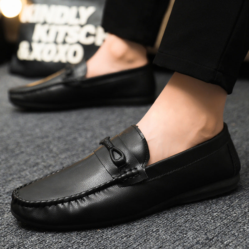 🔥🔥🥿 Zapatos casuales de piel de corte bajo para hombre, versátiles y transpirables, con suelas suaves y antideslizantes.