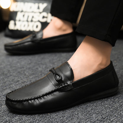 🔥🔥🥿 Zapatos casuales de piel de corte bajo para hombre, versátiles y transpirables, con suelas suaves y antideslizantes.