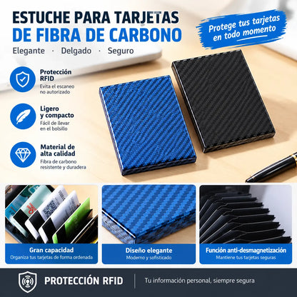 🛡️✨ Tarjetero Metálico de Acero Inoxidable con Protección RFID – Cartera de Tarjetas Antidesmagnética, Pequeña y Portátil 💳