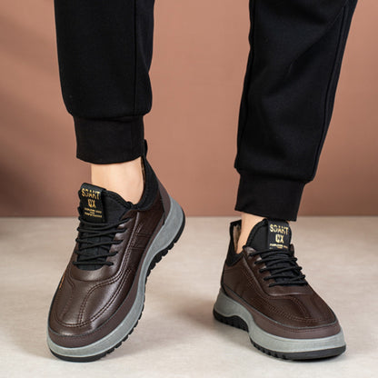 ⛄🔥【39-45】2025 Pánské zimní volnočasové sportovní boty, pravá kůže, voděodolné, měkká podešev a samet, nové -4137715