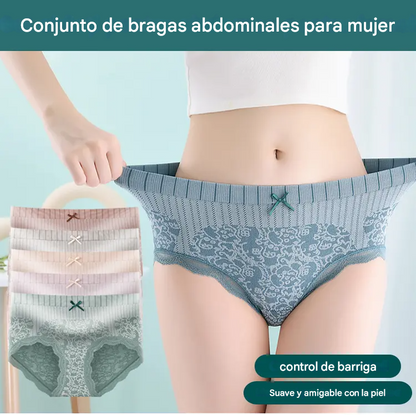 ✨🔥【Compre 4 y obtenga 4 gratis】🔥Ropa interior antibacteriana que absorbe la humedad de cintura alta para mujer