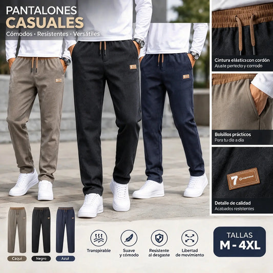 🔥🔥【M-4XL】Nuevos pantalones casuales de primavera para hombre 2026