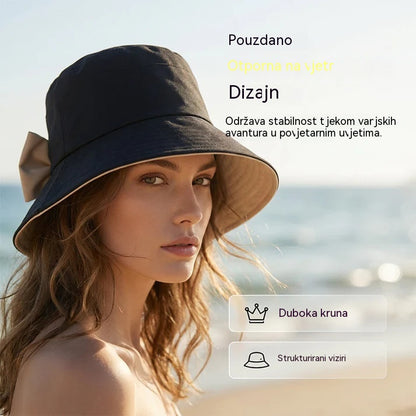 🎀🎀 50% popusta 👒 | Retro šešir s mašnom: sklopiv i prozračan, ljetni neophodan.