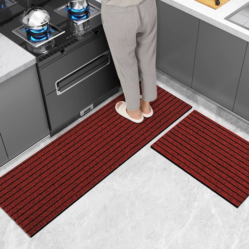 💥(40*60cm+40*120cm) Kuchyňská podložka s protiskluzovými pruhy, které absorbují vodu a olej