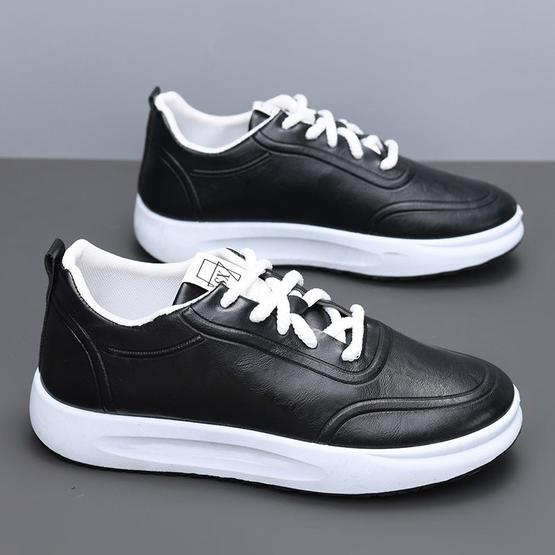 👨👞【39-44】Męskie wodoodporne skórzane trampki z miękką podeszwą -4089526