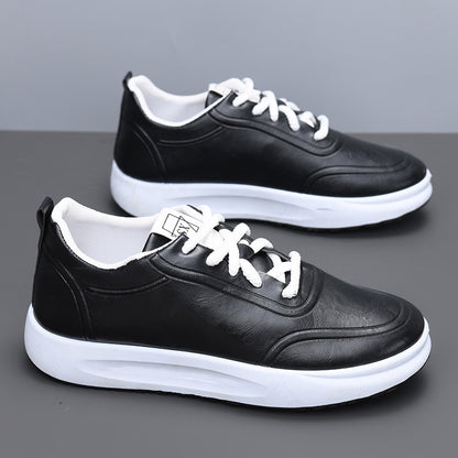 👨👞【39-44】Męskie wodoodporne skórzane trampki z miękką podeszwą -4089526