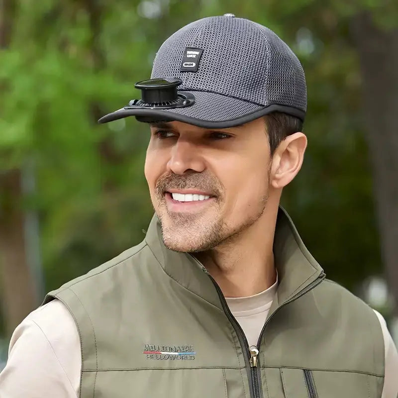 🧢【Enfriamiento rápido】❄Gorra de béisbol con ventilador solar
