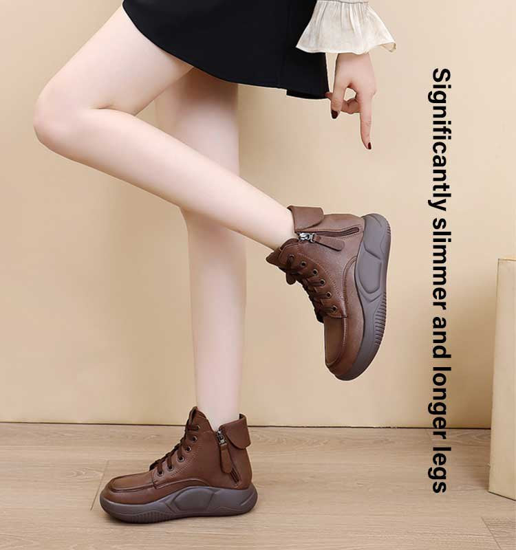 😍【36-41】Nove male kožne čizme za sport i slobodno vrijeme, martinke s debelim đonom, noge udobne i neumorne