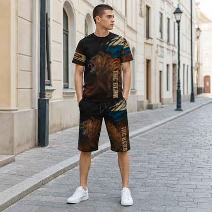 【XXS-6XL】Ljetna modna ležerna muška sportska majica kratkih rukava s 3D printom medvjeda