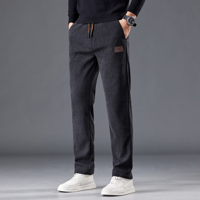 🔥🔥【M-5XL】Nuevos pantalones de algodón puro de alta calidad con forro polar, gruesos, para uso informal