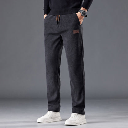 🔥🔥【M-5XL】Nuevos pantalones de algodón puro de alta calidad con forro polar, gruesos, para uso informal