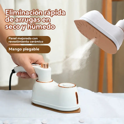 ✨ Plancha de vapor portátil para ropa con mango giratorio y suela de cerámica