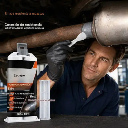 🥳💞 ¡Más de 50.000 unidades vendidas! ⭐🔧 Masilla reparadora de escapes de alta temperatura: especialmente formulada para acero; proporciona una unión fuerte y duradera que resiste el calor y la vibración extremos. 🚗✅