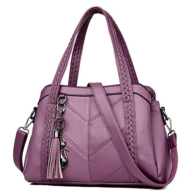 👜💟【50% POPUSTA】Mekana kožna torba, ručna torba, velikog kapaciteta, tri pretinca, vodootporna i otporna na ogrebotine